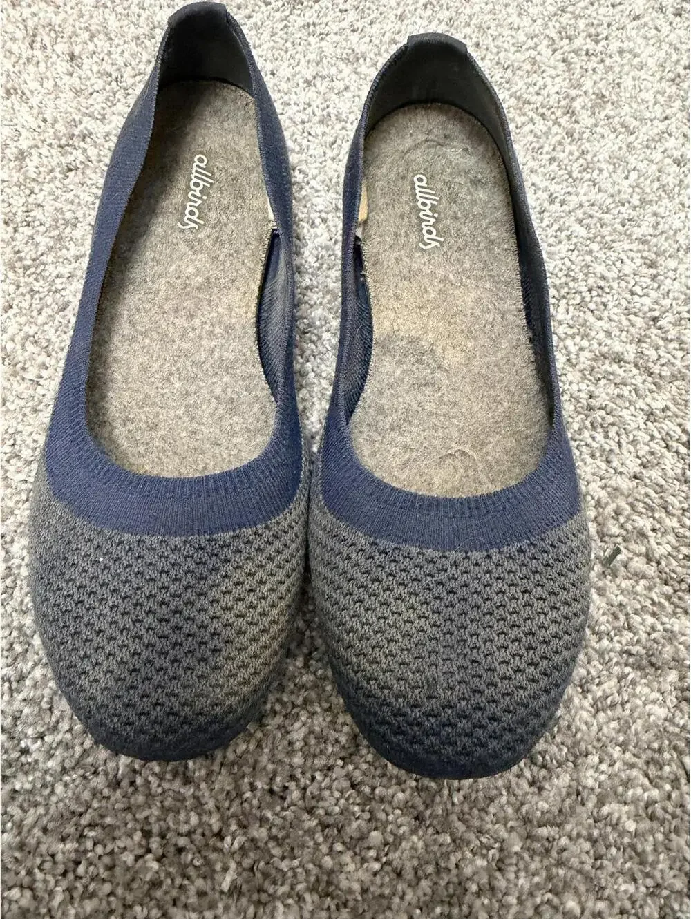 Allbirds Tree Breezers Women's Blue Knit Flats Size 7